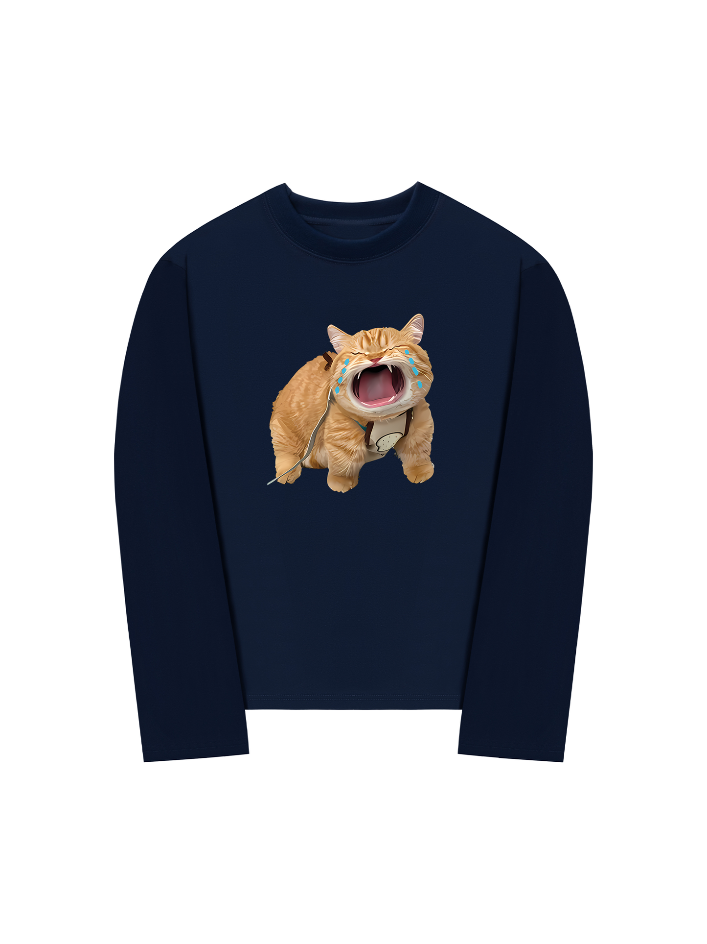 Áo Thun Dài Tay Animal Mood Funny Meow
