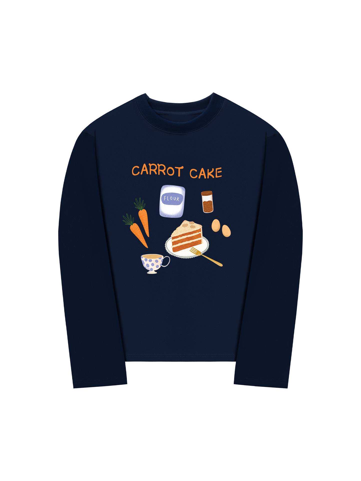 Áo Thun Dài Tay Carrot Cake