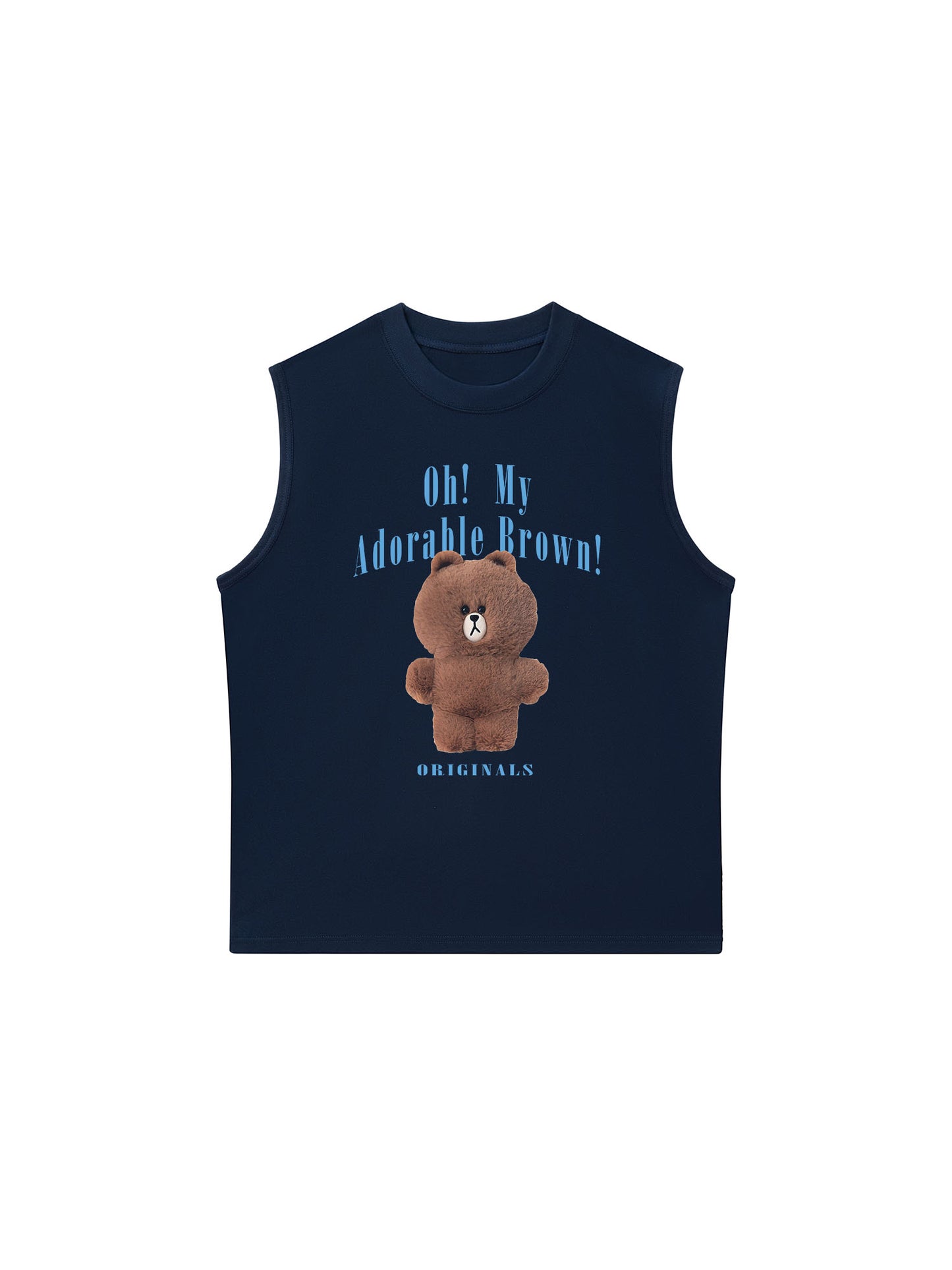 Áo Ba Lỗ Relaxed Fit Teddy Land Oh My Brown