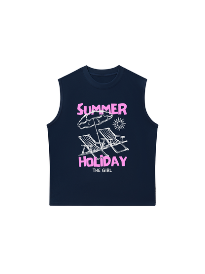 Áo Ba Lỗ Relaxed Fit Summer Holiday The Girl
