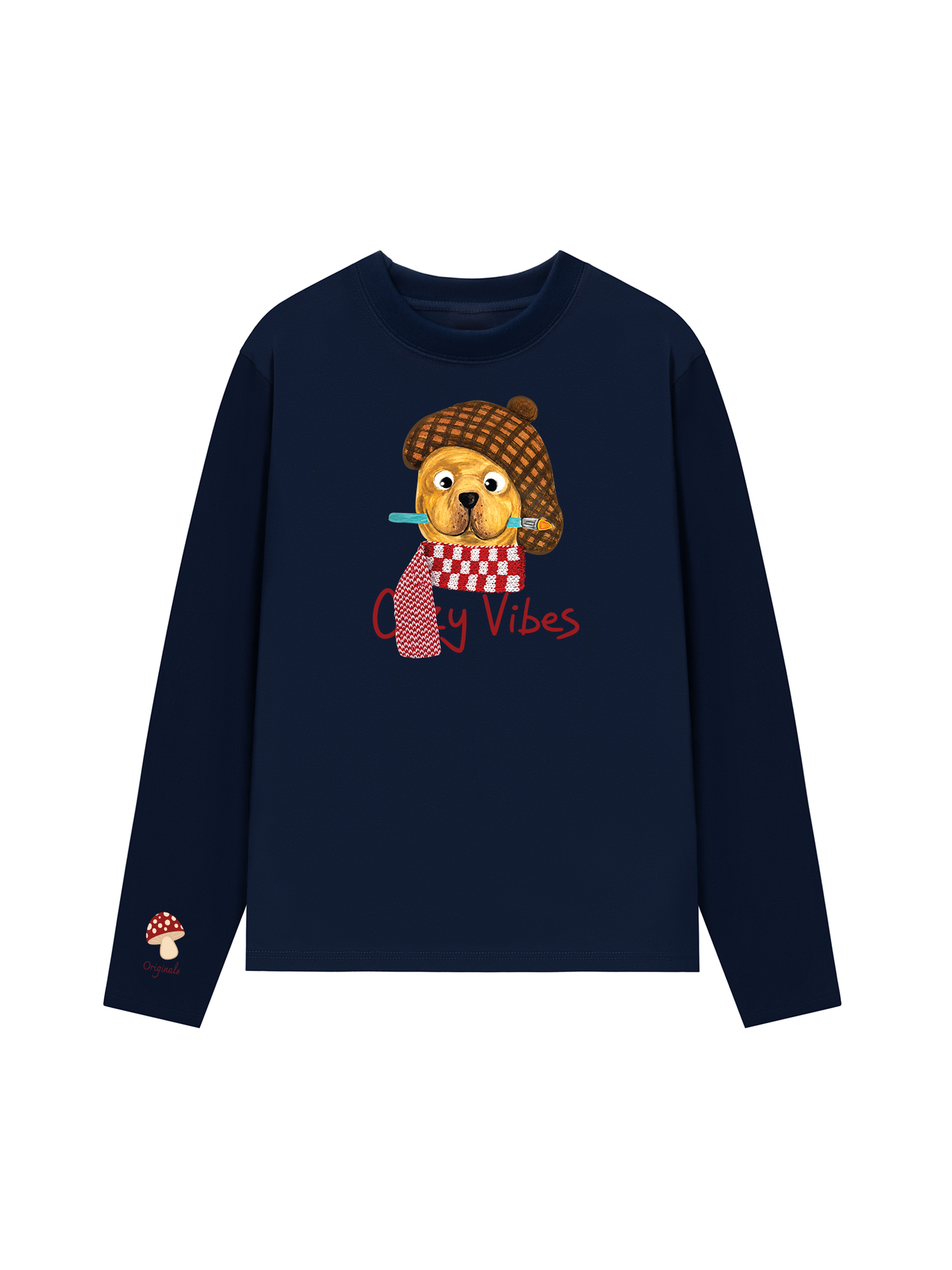 Áo Thun Dài Tay Cozy Vibes Puppy