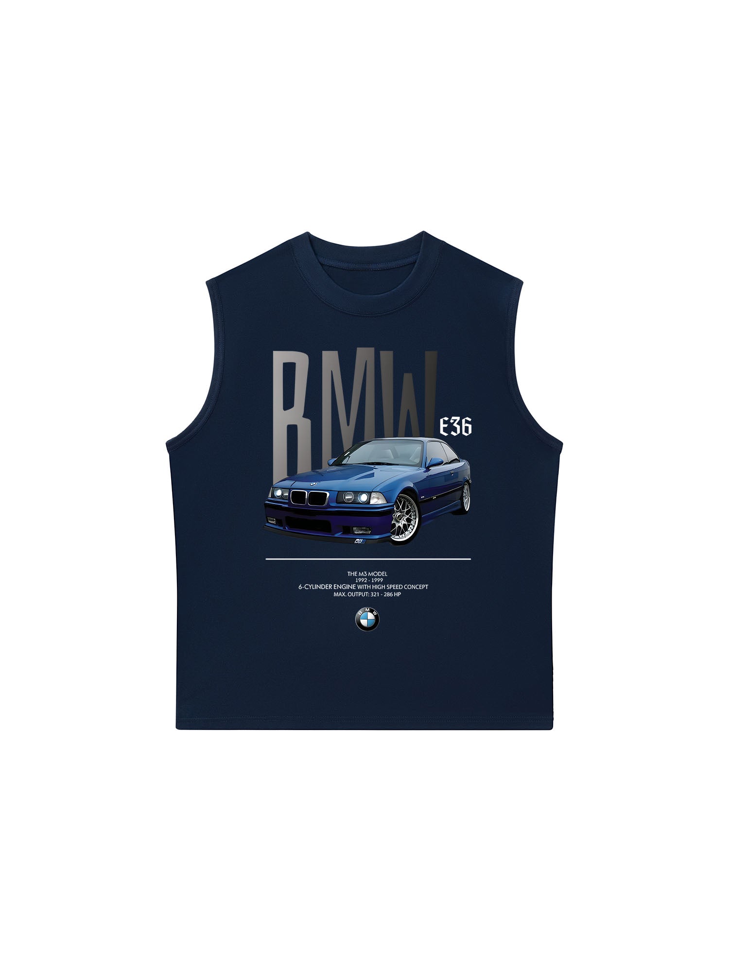 Áo Ba Lỗ Relaxed Fit CAR BMW Blue