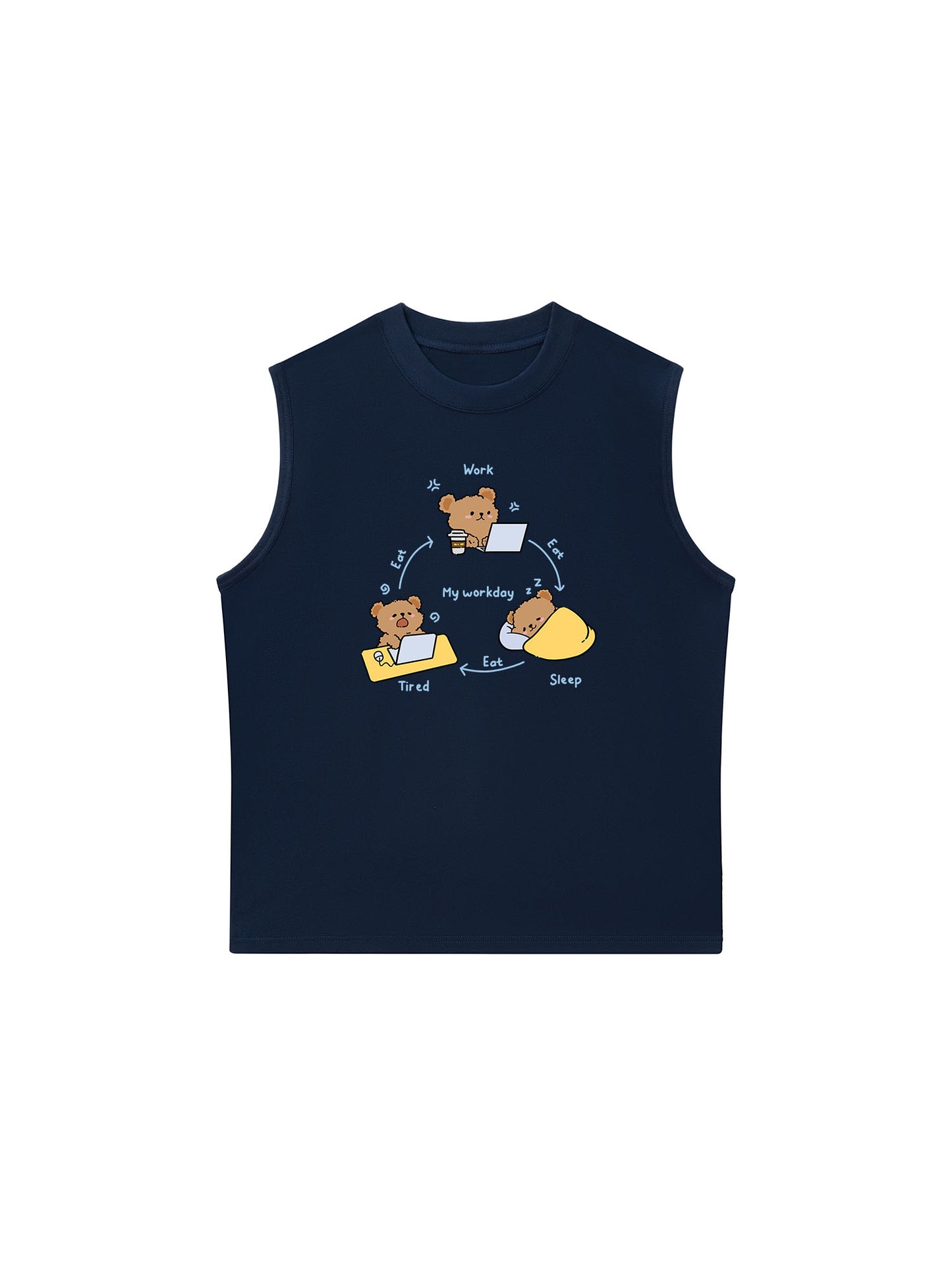 Áo Ba Lỗ Relaxed Fit Teddy Land My Work Day