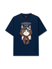 Áo Thun Relaxed Fit  Meowy Cat Brown