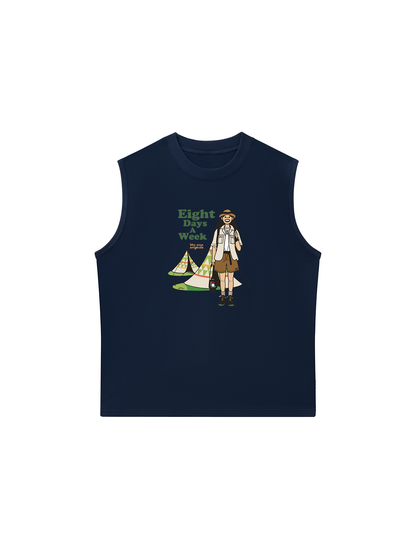 Áo Ba Lỗ Relaxed Fit Eight Days A Week Girl