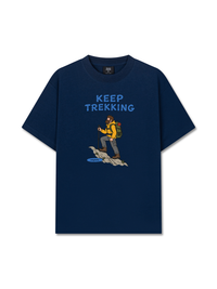 Áo Thun Relaxed Fit Blue Keep Trekking
