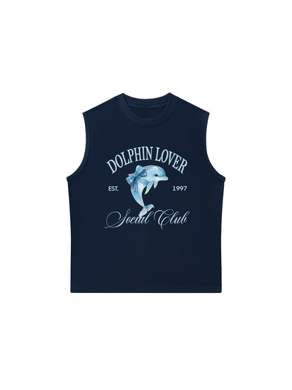 Áo Ba Lỗ Relaxed Fit Ocean Dolphin Lover