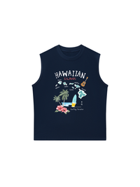 Áo Ba Lỗ Relaxed Fit Summer Vibes Hawaiian