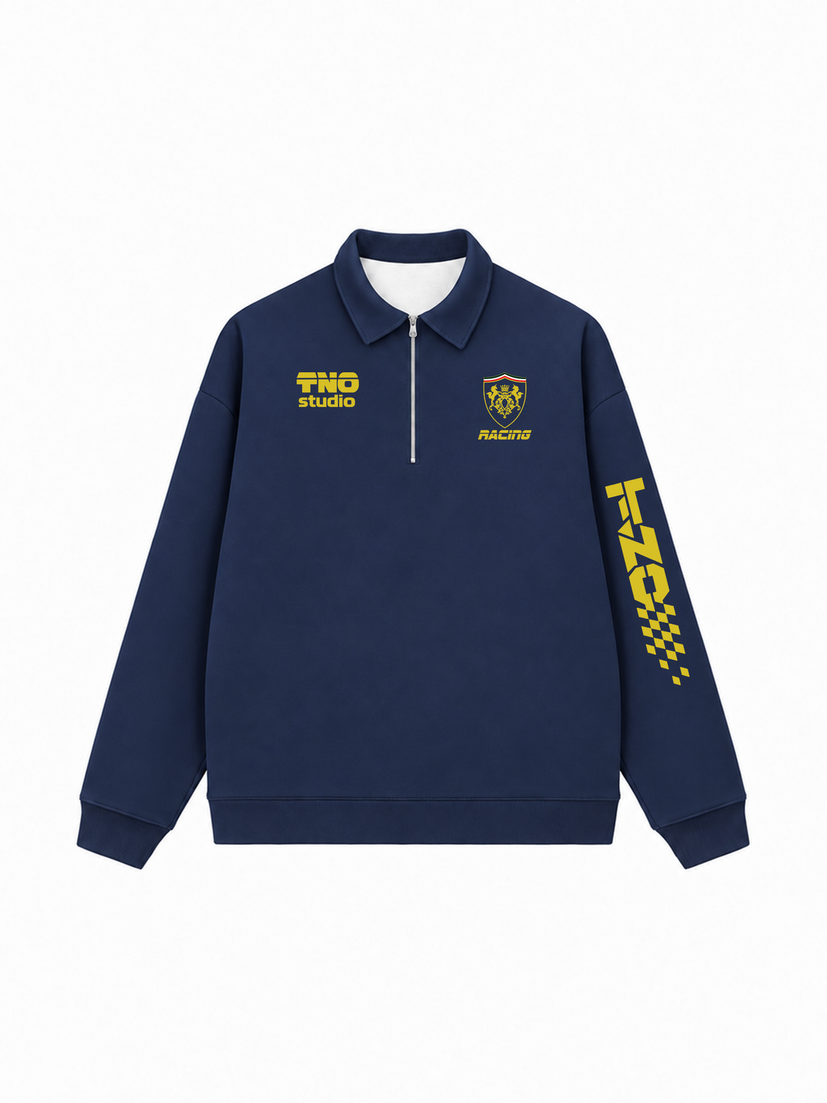 Áo Sweater Polo Nỉ Hai Da  Racing Style