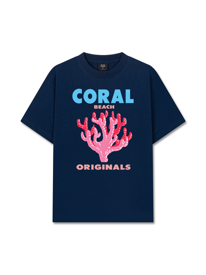 Áo Thun Relaxed Fit Summer Vibes Coral Beach