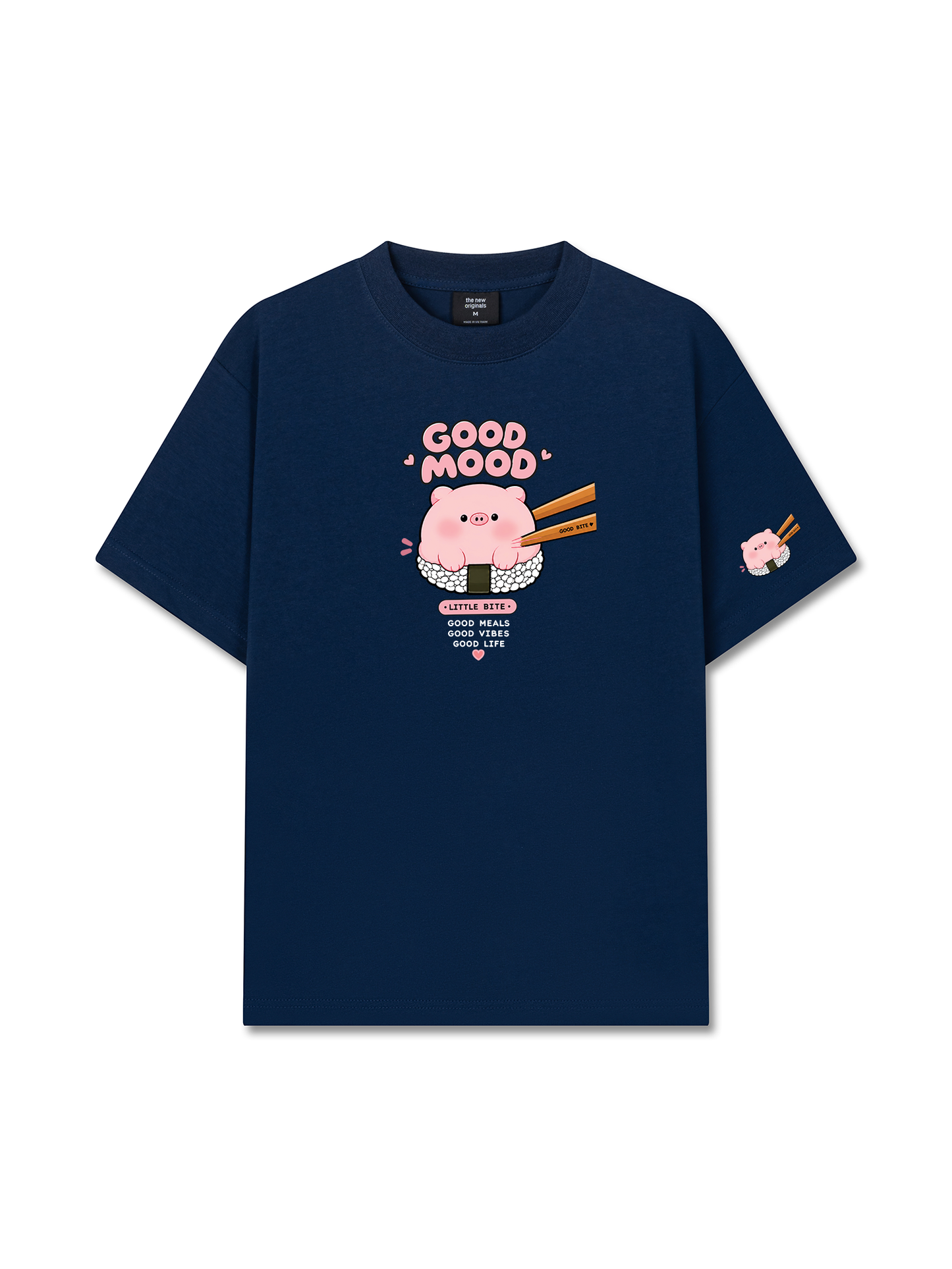 Áo Thun Relaxed Fit Good Mood Sushi Pig