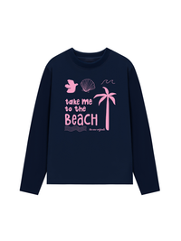 Áo Thun Dài Tay Take Me To The Beach Pink