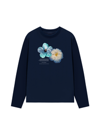 Áo Thun Dài Tay Summer Vibes Souble Blue Flower