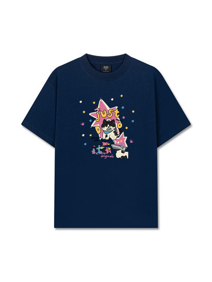Áo Thun Relaxed Fit Cute Just Meow