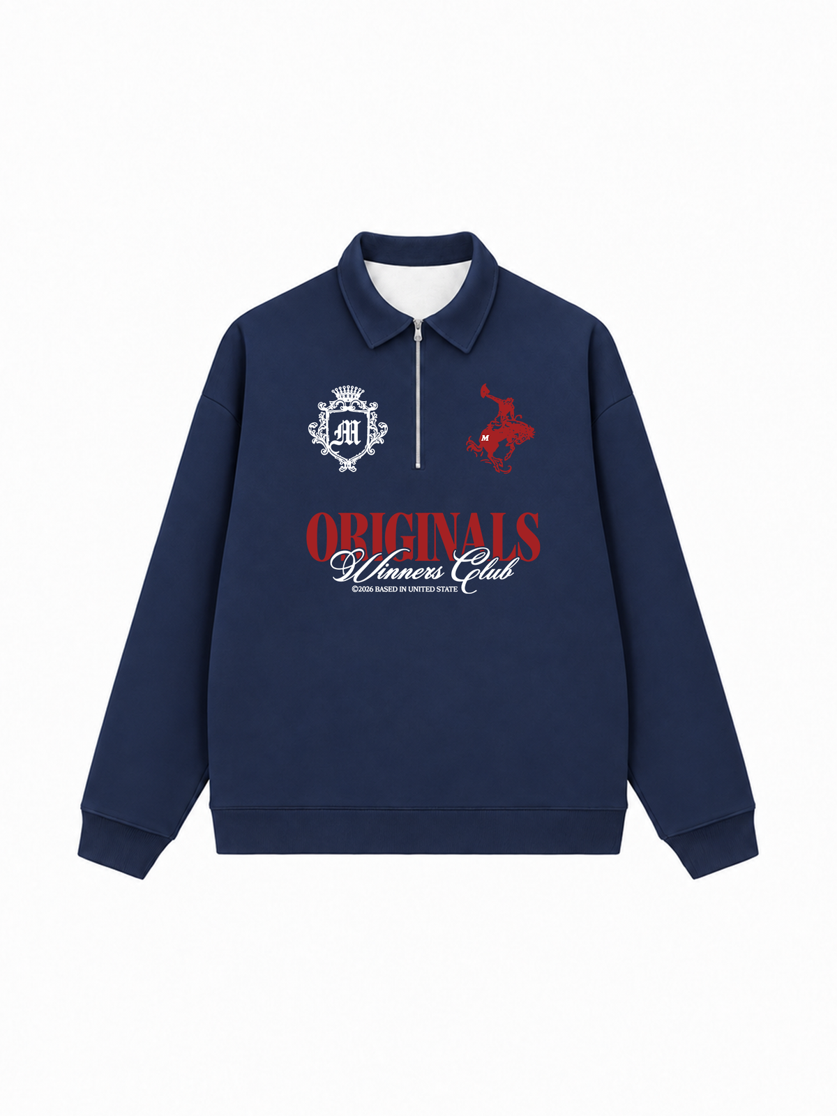 Áo Sweater Polo Nỉ Hai Da Originals Winner Club