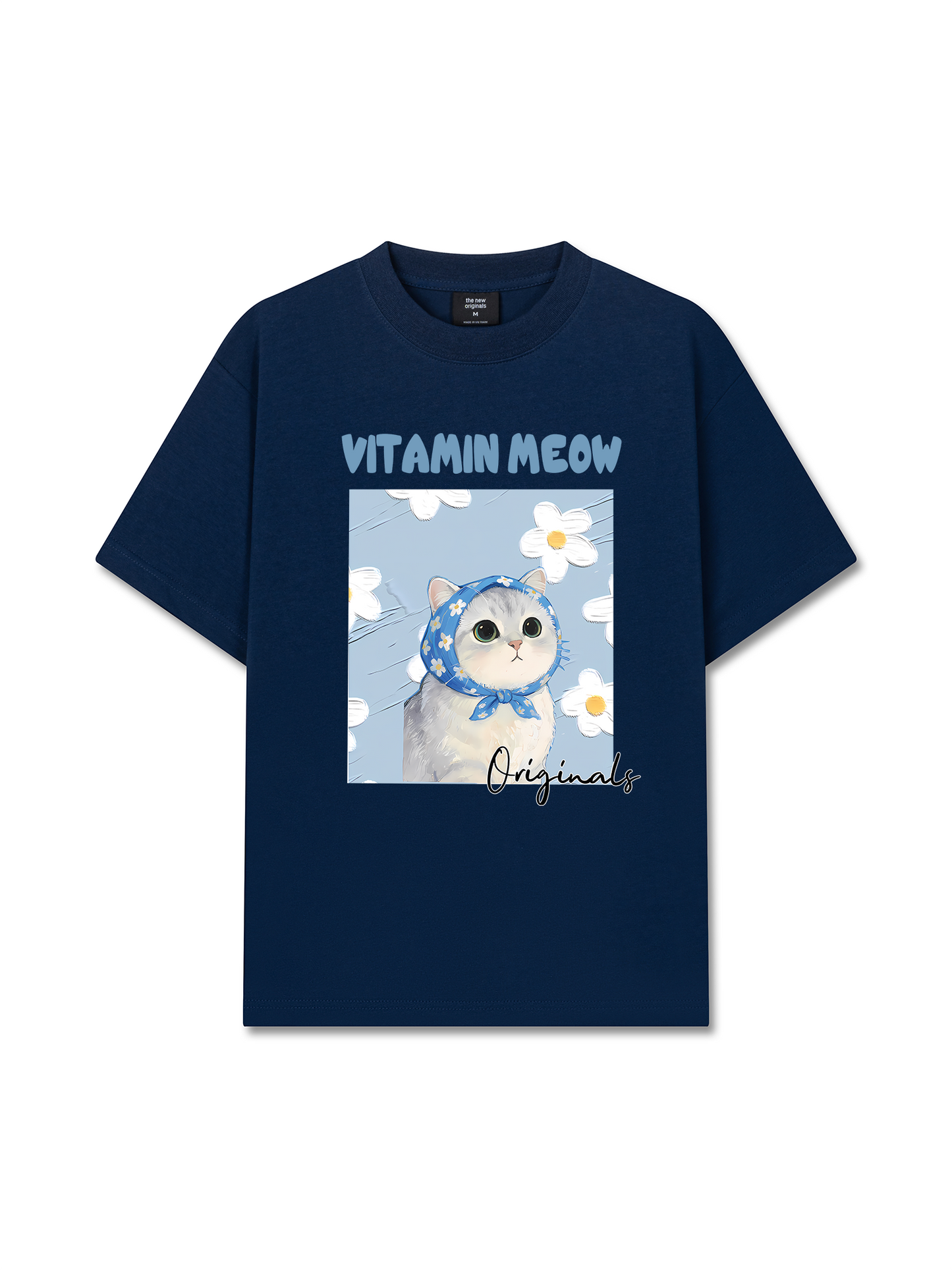 Áo Thun Relaxed Fit Flower With Meow