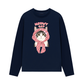 Áo Thun Dài Tay Meowy Cat Pink Plaid