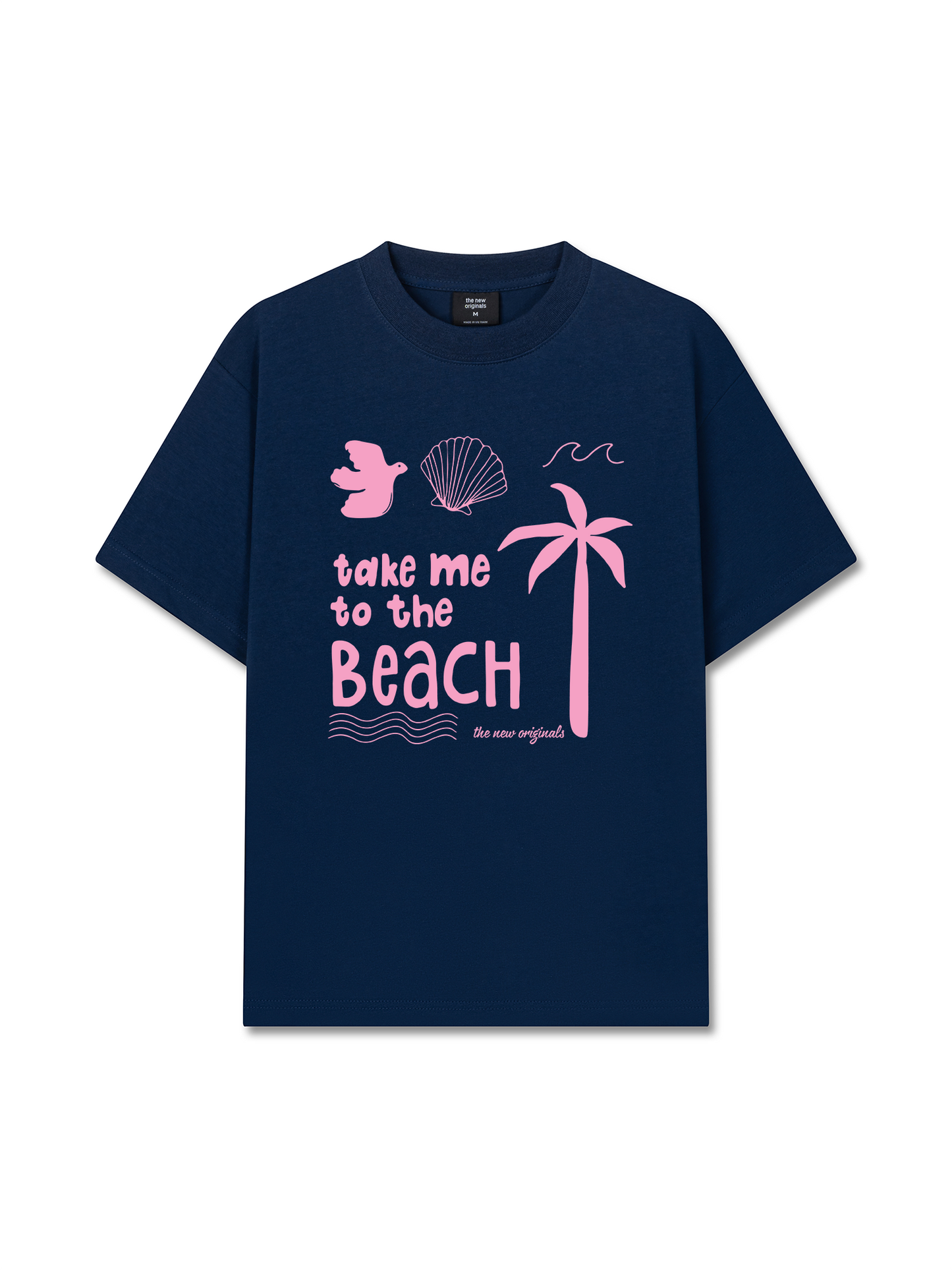 Áo Thun Relaxed Fit Take Me To The Beach Pink