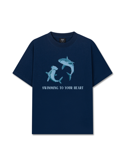 Áo Thun Relaxed Fit Pixel Universe Swimming To Your Heart