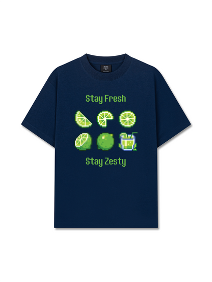 Áo Thun Relaxed Fit Summer Vibes Stay Fresh Stay Zesty