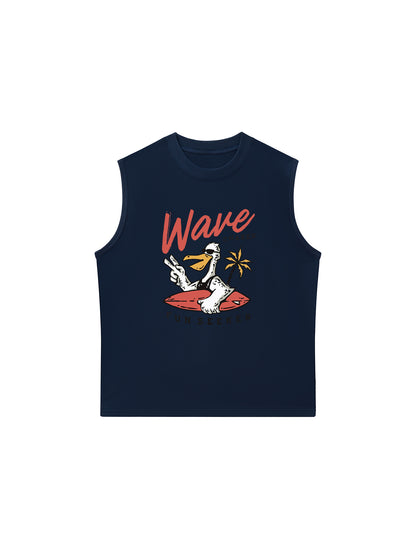 Áo Ba Lỗ Relaxed Fit Ocean Duck Waves