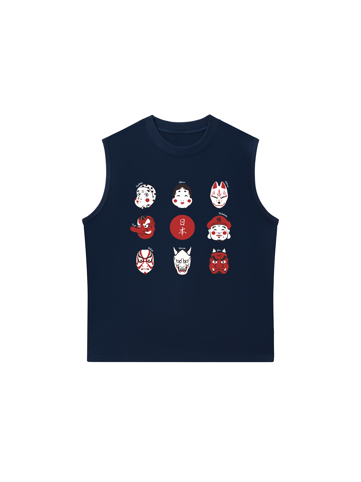 Áo Ba Lỗ Relaxed Fit Japan Spirit Mask