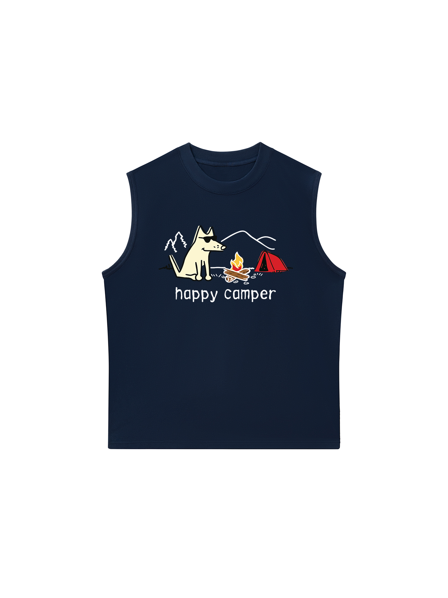 Áo Ba Lỗ Relaxed Fit  Go Outside Happy Camper Dog