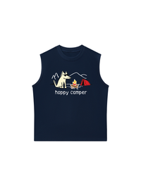 Áo Ba Lỗ Relaxed Fit  Go Outside Happy Camper Dog