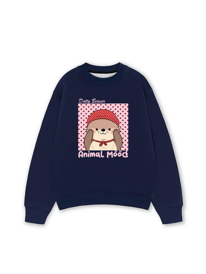 Áo Sweater Nỉ Hai Da Animal Dotty Beaver