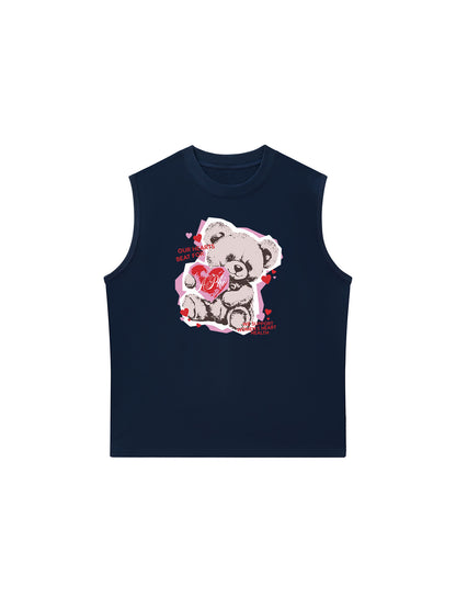 Áo Ba Lỗ Relaxed Fit Our Hearts Beat For