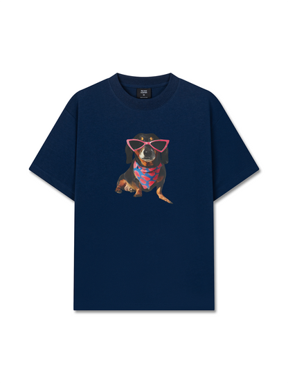 Áo Thun Relaxed Fit Animal Pink Glasses