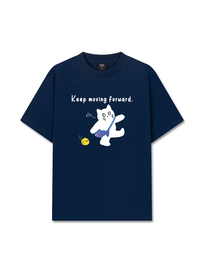 Áo Thun Relaxed Fit Animal Mood Keep Moving Forward