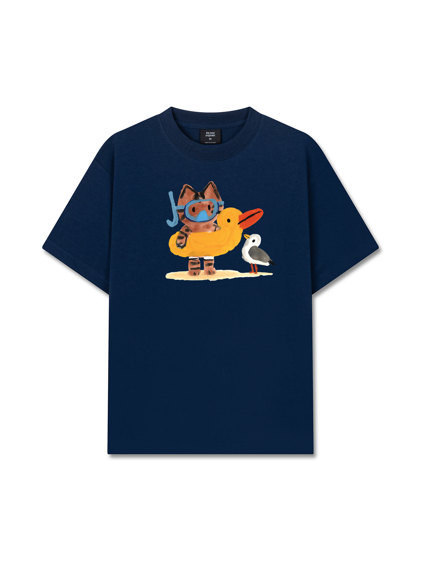 Áo Thun Relaxed Fit Summer Vibes Cat And Duck