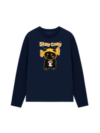 Áo Thun Dài Tay Stay Cozy Candy Cat