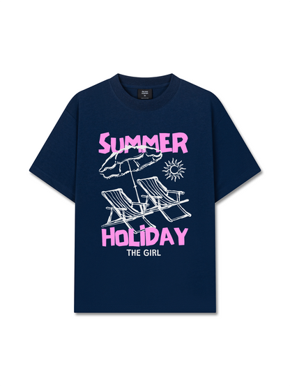 Áo Thun Relaxed Fit Summer Holiday The Girl