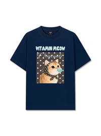 Áo Thun Relaxed Fit Vitamin Meow Blue Tiffany