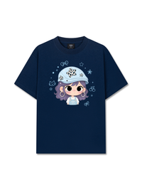 Áo Thun Relaxed Fit Beret Hat Girl