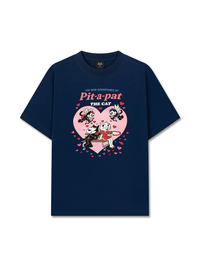 Áo Thun Relaxed Fit Cute Girl Funny Cat Couple