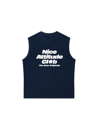 Áo Ba Lỗ Relaxed Fit  Life Vibe Nice Attitude