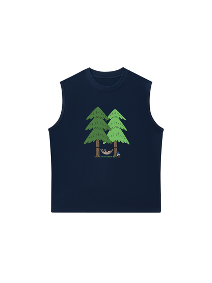 Áo Ba Lỗ Relaxed Fit Let_s Go Camping