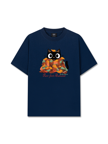 Áo Thun Relaxed Fit Autumn Vibes Purr-fect Autumn