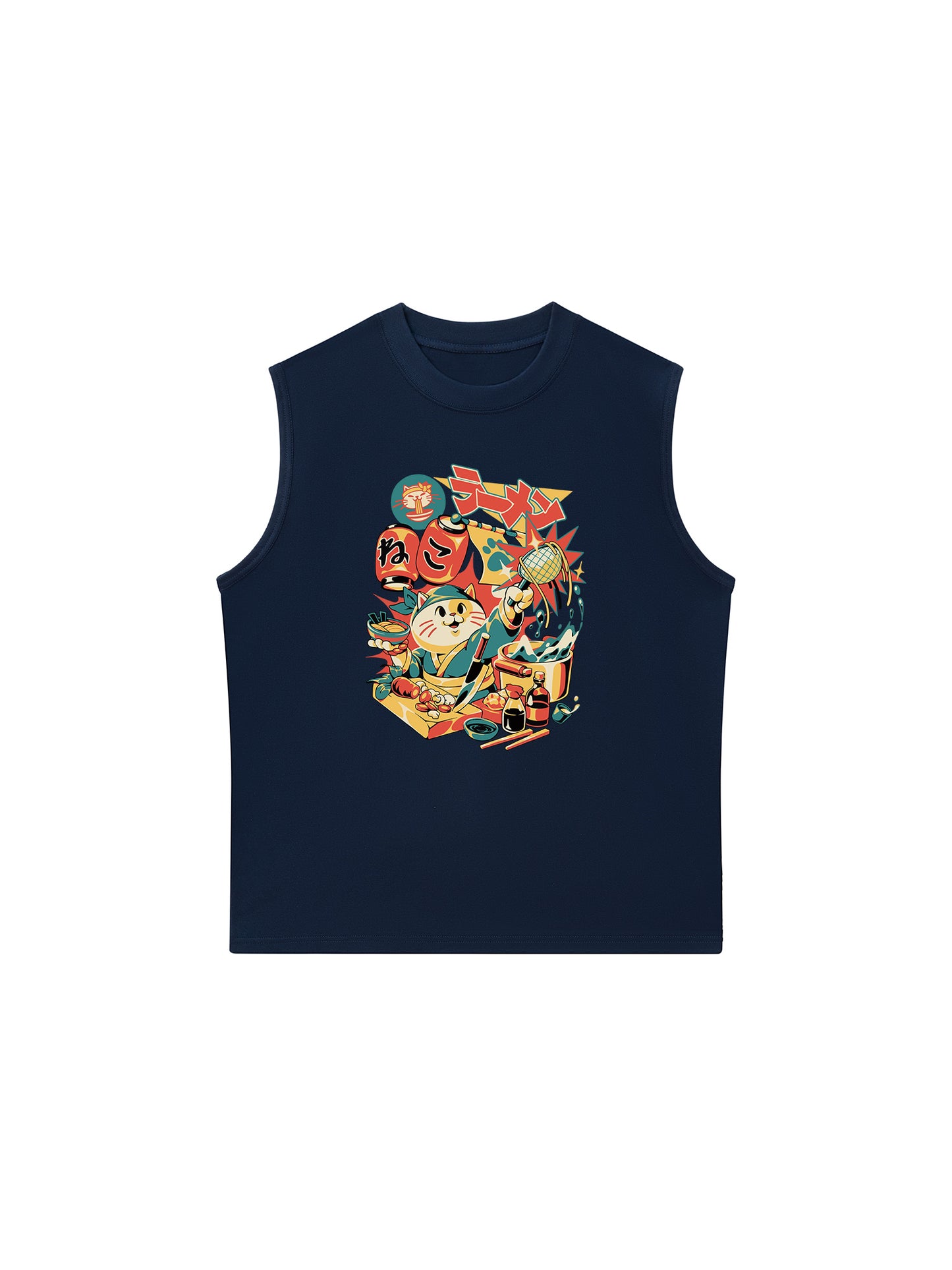 Áo Ba Lỗ Relaxed Fit Ramen Neko