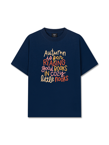 Áo Thun Relaxed Fit Autumn Vibes Autumn is For Reading Good Books