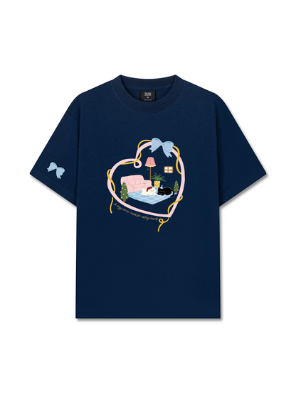 Áo Thun Relaxed Fit Daily Cuties Cat Home