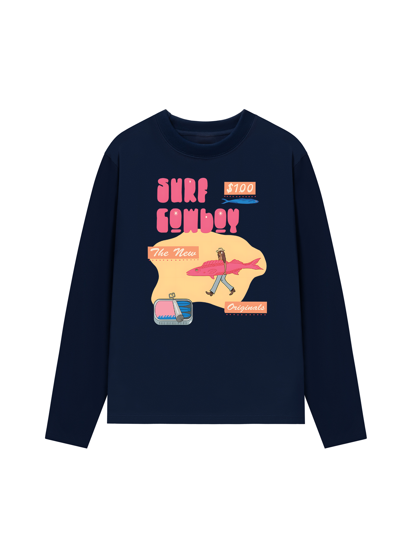 Áo Thun Dài Tay Summer Vibes GoTo Beach Cowboy