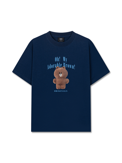 Áo Thun Relaxed Fit Teddy Land Oh My Brown