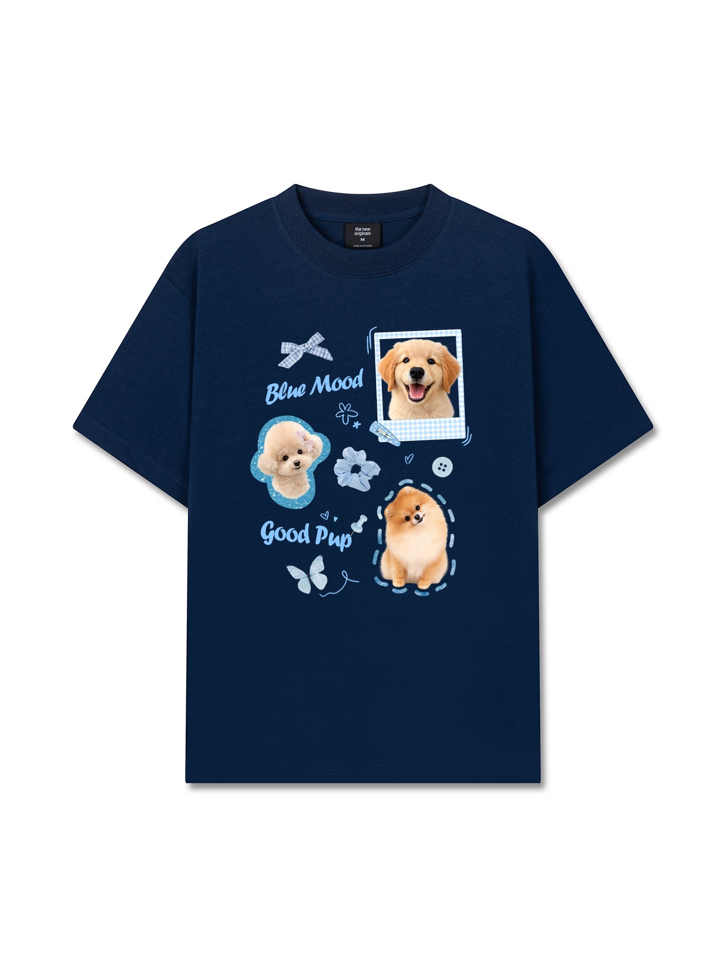 Áo Thun Relaxed Fit Daily Cuties Blue Mood Good Pup