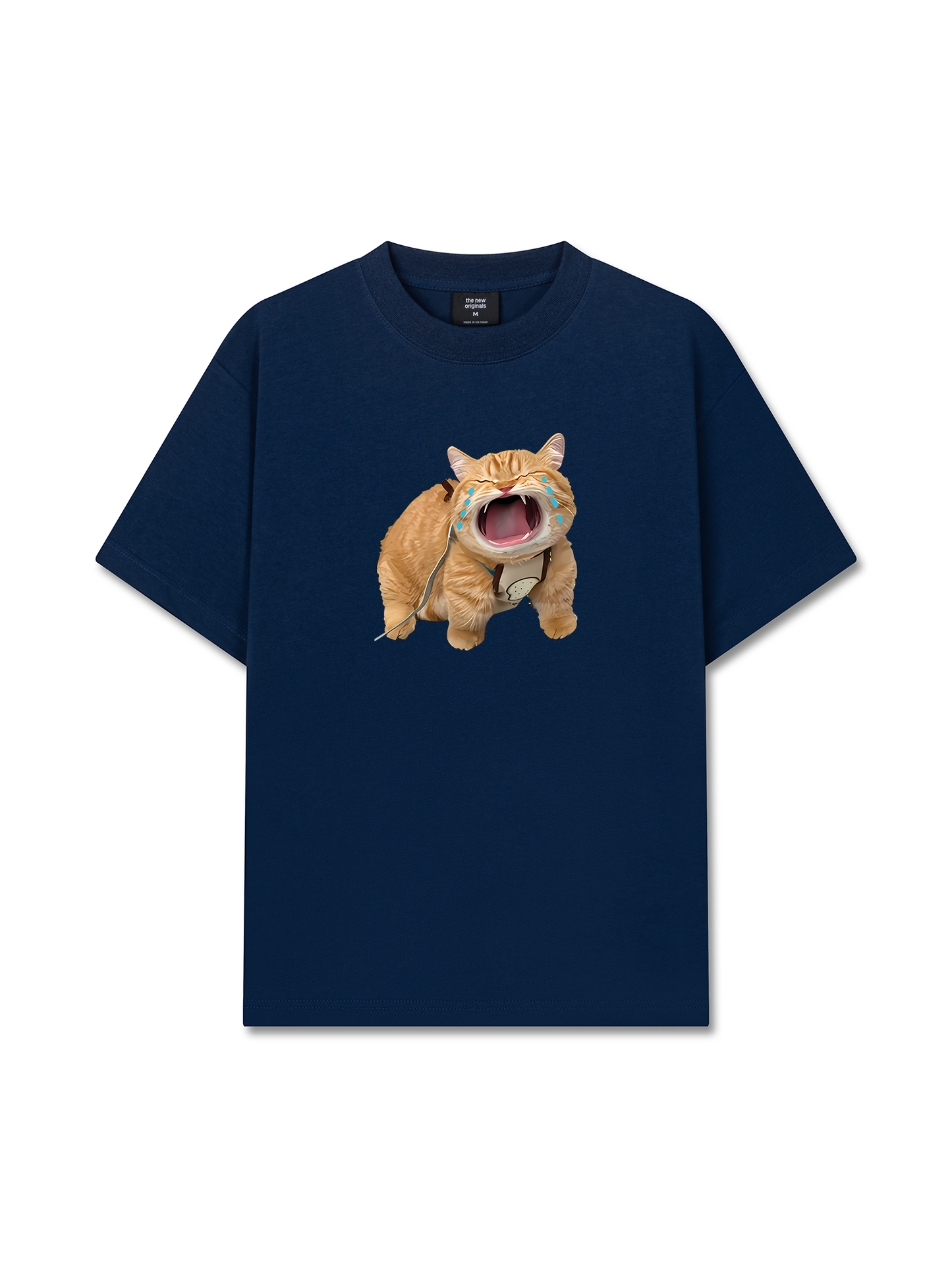 Áo Thun Relaxed Fit Animal Mood Funny Meow