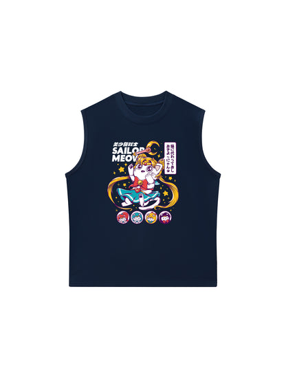 Áo Ba Lỗ Relaxed Fit Sailor Meow