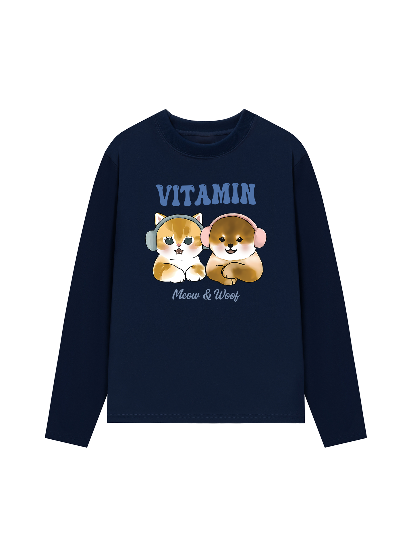 Áo Thun Dài Tay Vitamin Meow And Woof